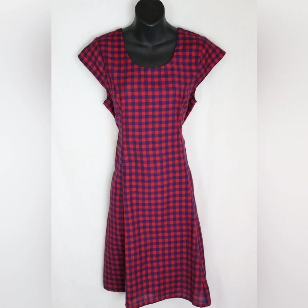 MATA TRADERS Checkered A-Line Dress - OFFERS WELCOME - Picture 2 of 14